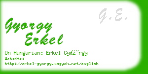 gyorgy erkel business card